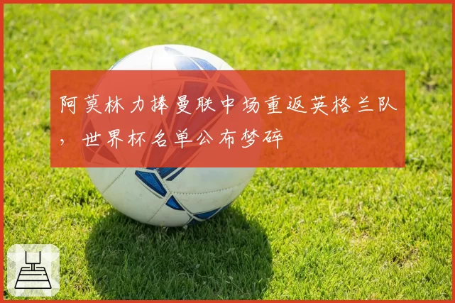 阿莫林力捧曼联中场重返英格兰队,世界杯名单公布梦碎